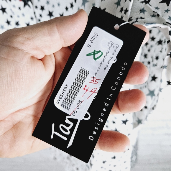 MANGO TANGO | star print long sleeve collared button up flip cuff shirt - Picture 9 of 10